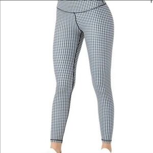 Glyder, Elongate Activewear Legging, Gingham Check‎ Print, Size XS